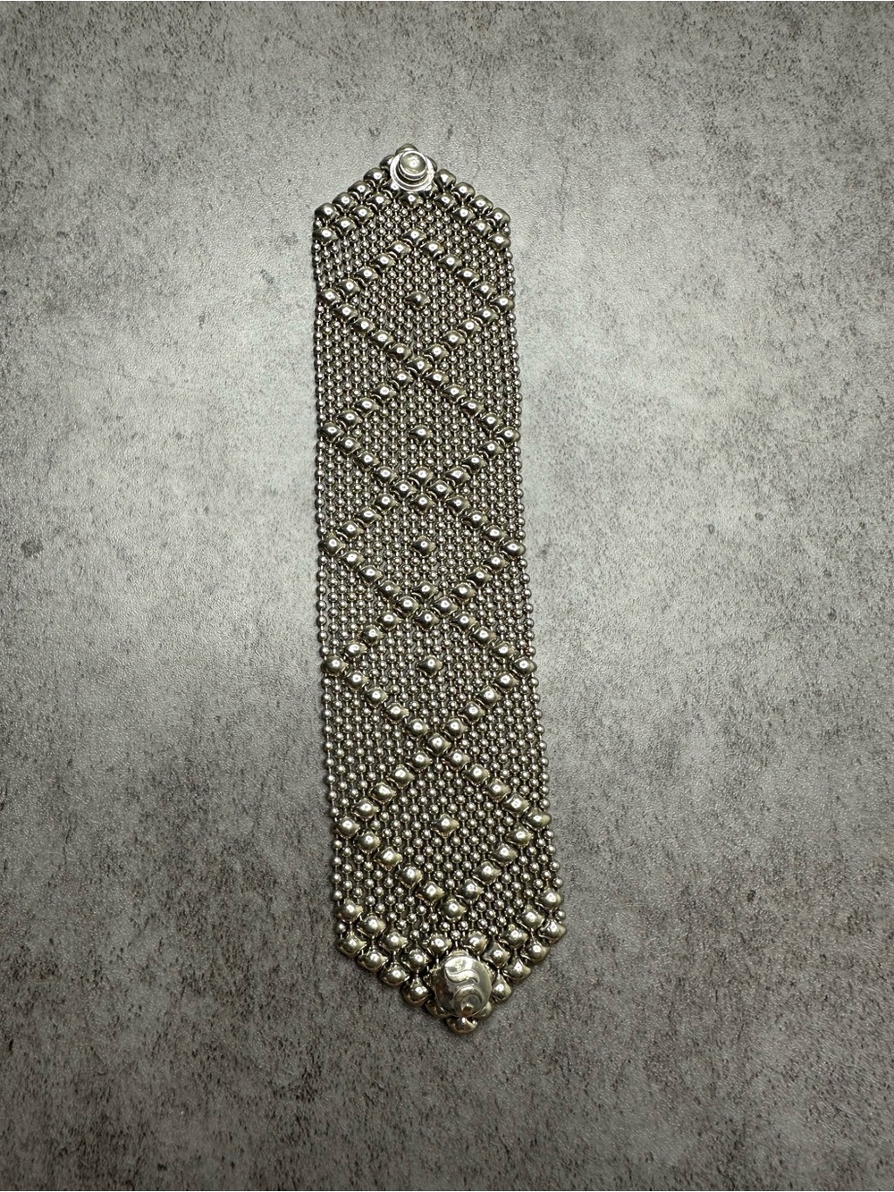 Sergio Gutierrez SG Liquid Metal Wide Mesh Cuff Bracelet - Picture 3 of 4
